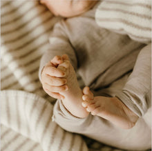 Load image into Gallery viewer, foxtrot home - sand stripes wool baby blanket