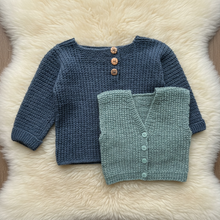 Load image into Gallery viewer, pattern - kiddies jumper &amp; waistcoat 036 pdf
