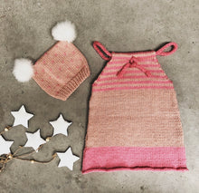 Load image into Gallery viewer, pattern - knotted tie dress and hat 104 (plus free pdf copy of little holiday dress)