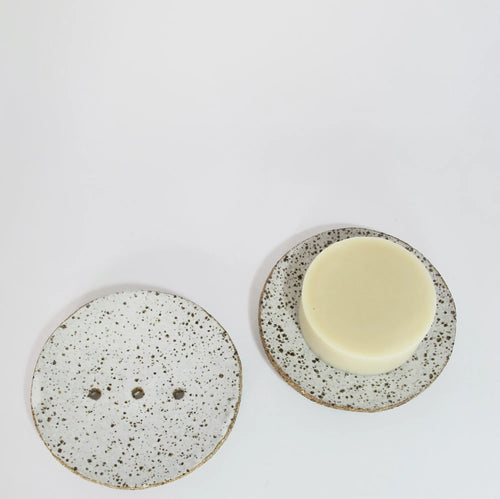 soap dish - speckled clay