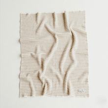 Load image into Gallery viewer, foxtrot home - sand stripes wool baby blanket