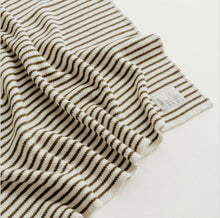 Load image into Gallery viewer, foxtrot home - sand stripes wool baby blanket