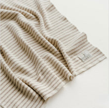 Load image into Gallery viewer, foxtrot home - sand stripes wool baby blanket
