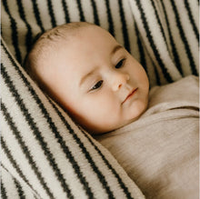 Load image into Gallery viewer, foxtrot home - sand stripes wool baby blanket