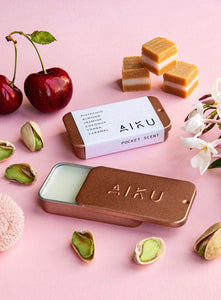 fine fragrance pocket scent - aiku - copper pistachio affair