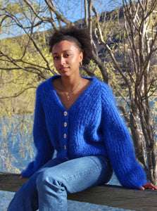 mohair 12ply royal blue