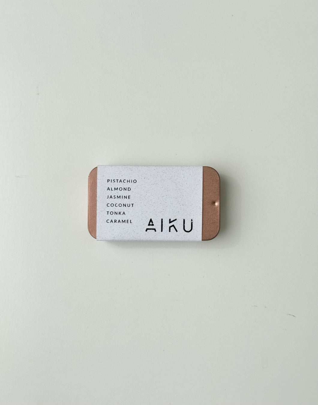 fine fragrance pocket scent - aiku - copper pistachio affair