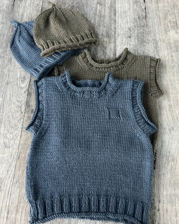 pattern - rudy rolled edge vest & hat