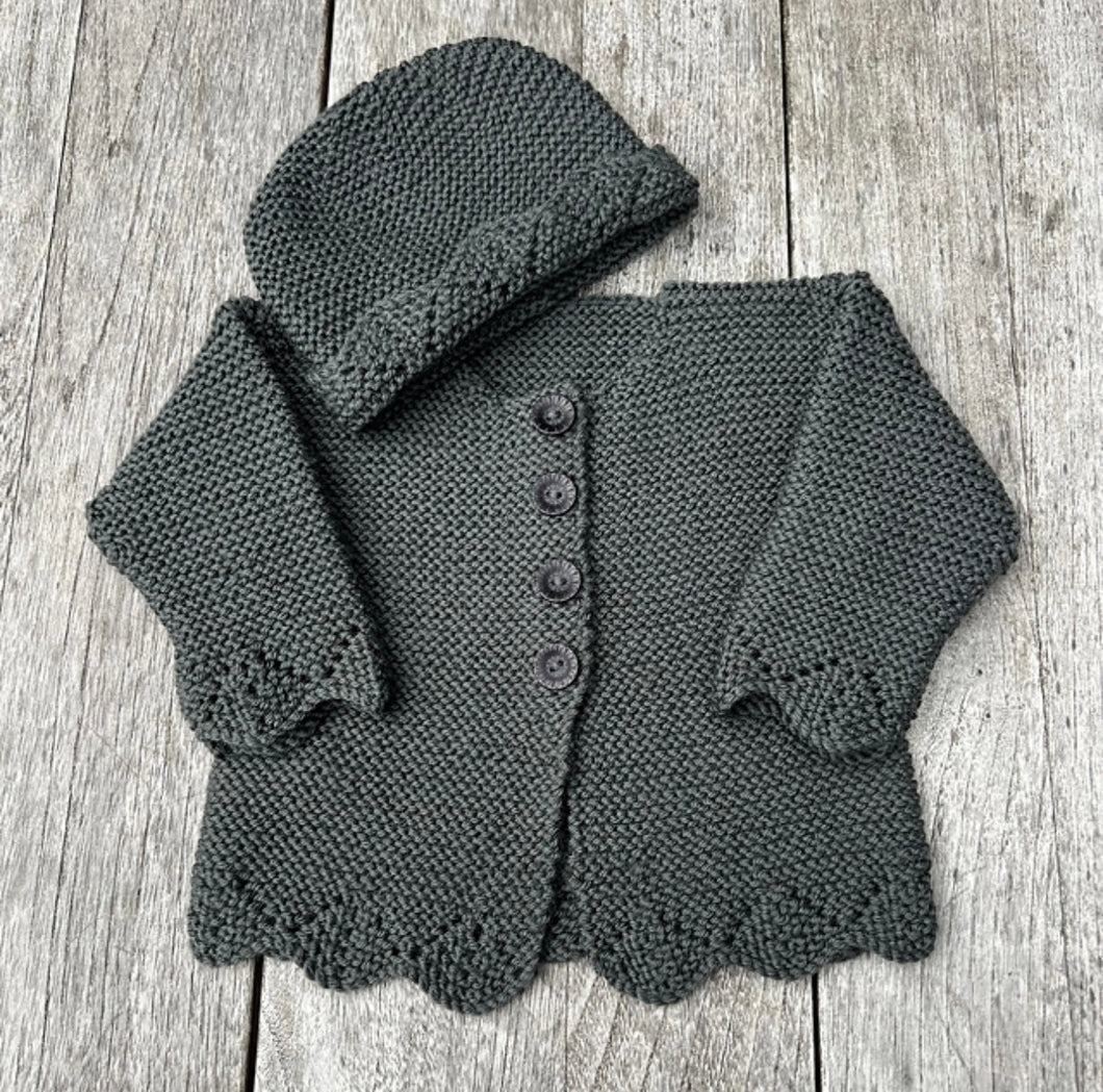 pattern - bobbie cardigan and hat 8ply