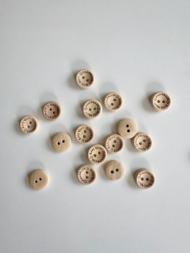 buttons - wooden made with love