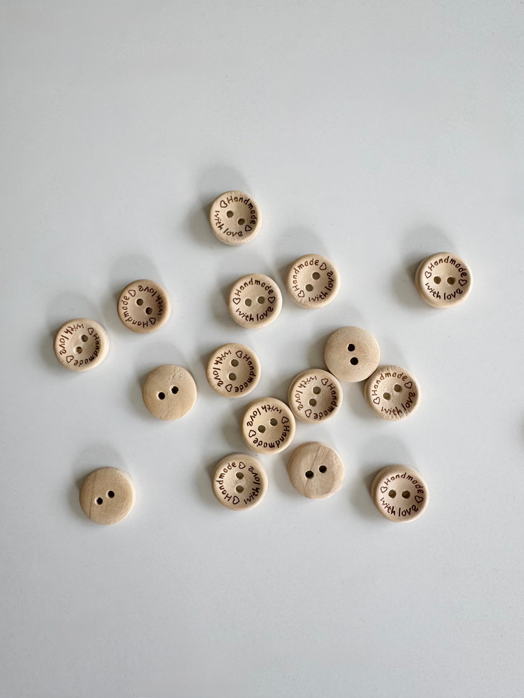 buttons - wooden made with love