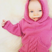 Load image into Gallery viewer, pattern - cabled hoodie &amp; pants set 058 pdf