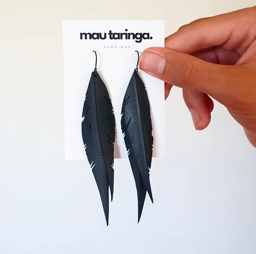 earrings - jac.k_jac.k - black feathers