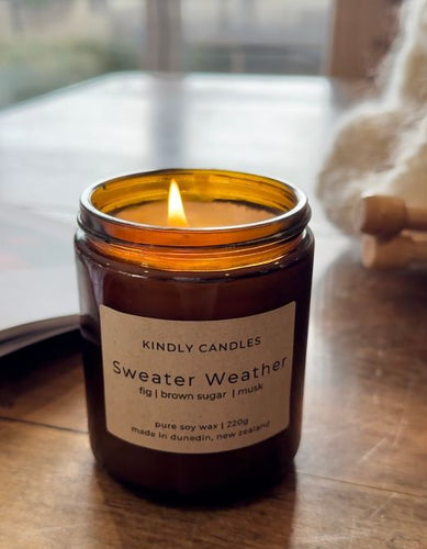 kindly candles - sweater weather
