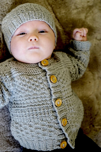 pattern - austin cardi and beanie bc64